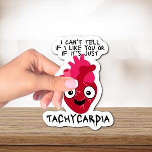 Tachycardie Saint-Valentin Die Cut Autocollant, SVT, Syndrome de tachycardie orthostatique posturale POTS Conscience dysautonomie Conscience auto-immune