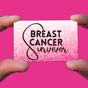 Borstkanker Survivor Gift Card, Bewustzijnslint, Hoop Borstkanker, Bestrijd Borstkanker, Aanpakken, Verpletteren, Metastatische Patiëntenondersteuning, Tag
