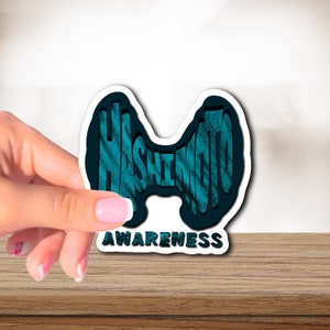 Thyroid Sticker, Hashimoto&#39;s Merchandise, Hashimotos Awareness Sticker, Hashimoto Disease, Hashimotos Sticker, Thyroid Desease Waterproof