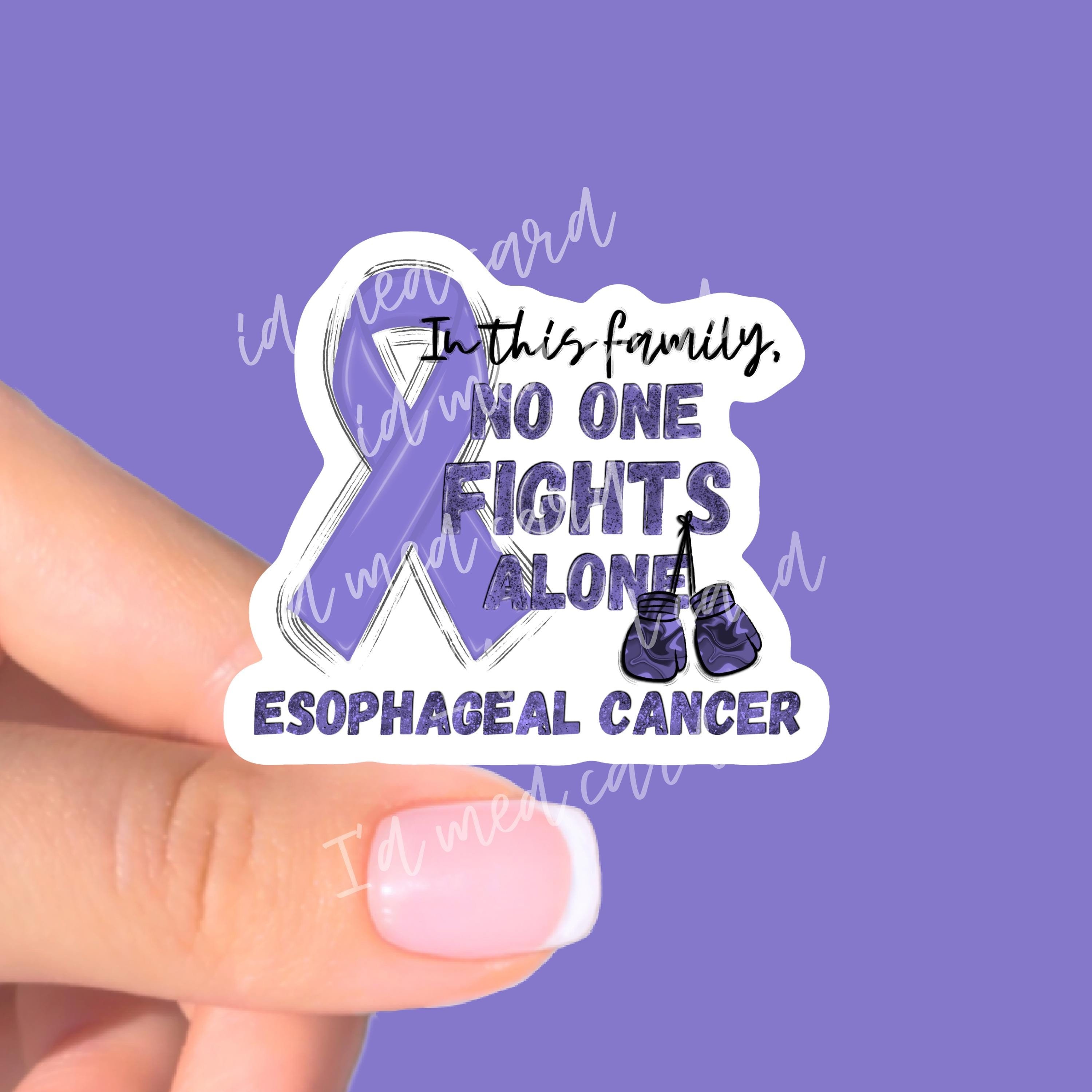 Epilepsy Awareness Sticker - 'In This Family Nobody Fights Alone' 5 Inch Vinyl Decal