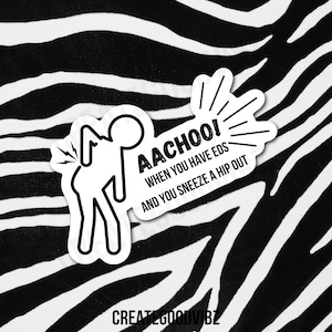 Autocollant Eds, autocollant Ehlers Danlos, sensibilisation à Ehlers Danlos, syndrome d'Ehler Danlos, autocollant découpé, syndrome d'Ehlers-Danlos maladie rare Eds