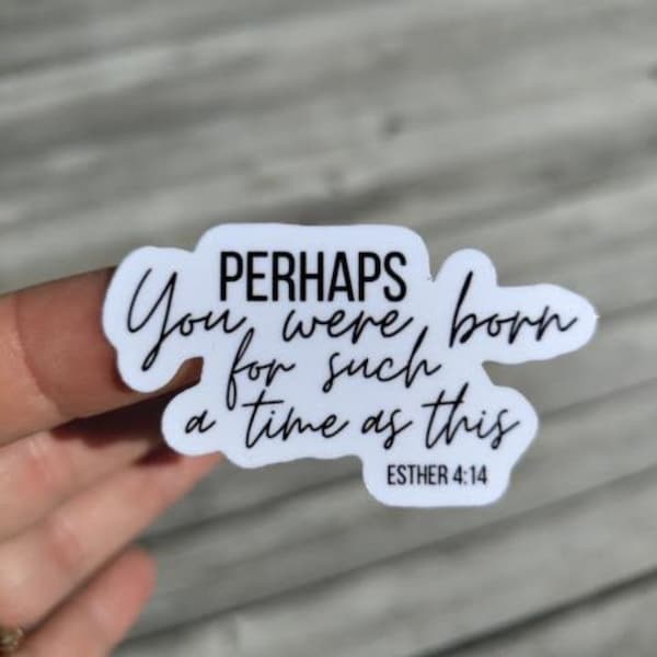 Esther 4:14, Jesus Sticker, Religious Sticker, God Stickers, Bible Verse Sticker, Scripture Sticker, Bible Journaling, Christian Stickers