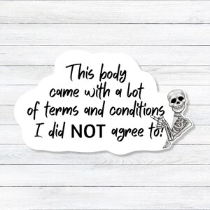 Terms and conditions, Invisible Illness Sticker, Illness Stickers, Illness Gift, Chronic Illness Stickers, Chronic Illness Sticker, Spoonie image 2
