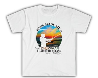 Fisher Of Men Shirt, Mens Christian Shirt, Fishing Shirt, Fisherman Gift, Mens Christian Gifts, Fisherman shirts, Fishing Gifts, Mark 1:17