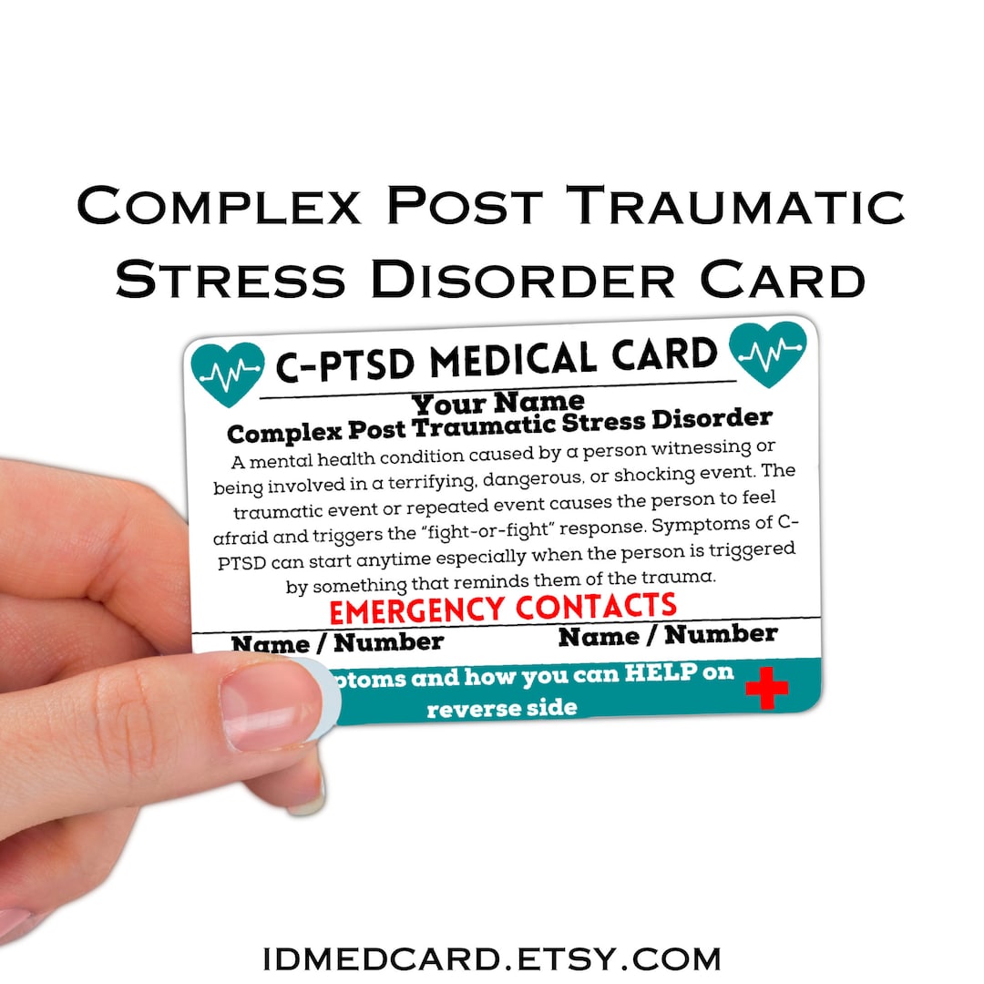 CPTSD Medical Card Complex Post Traumatic Stress Disorder Emergency