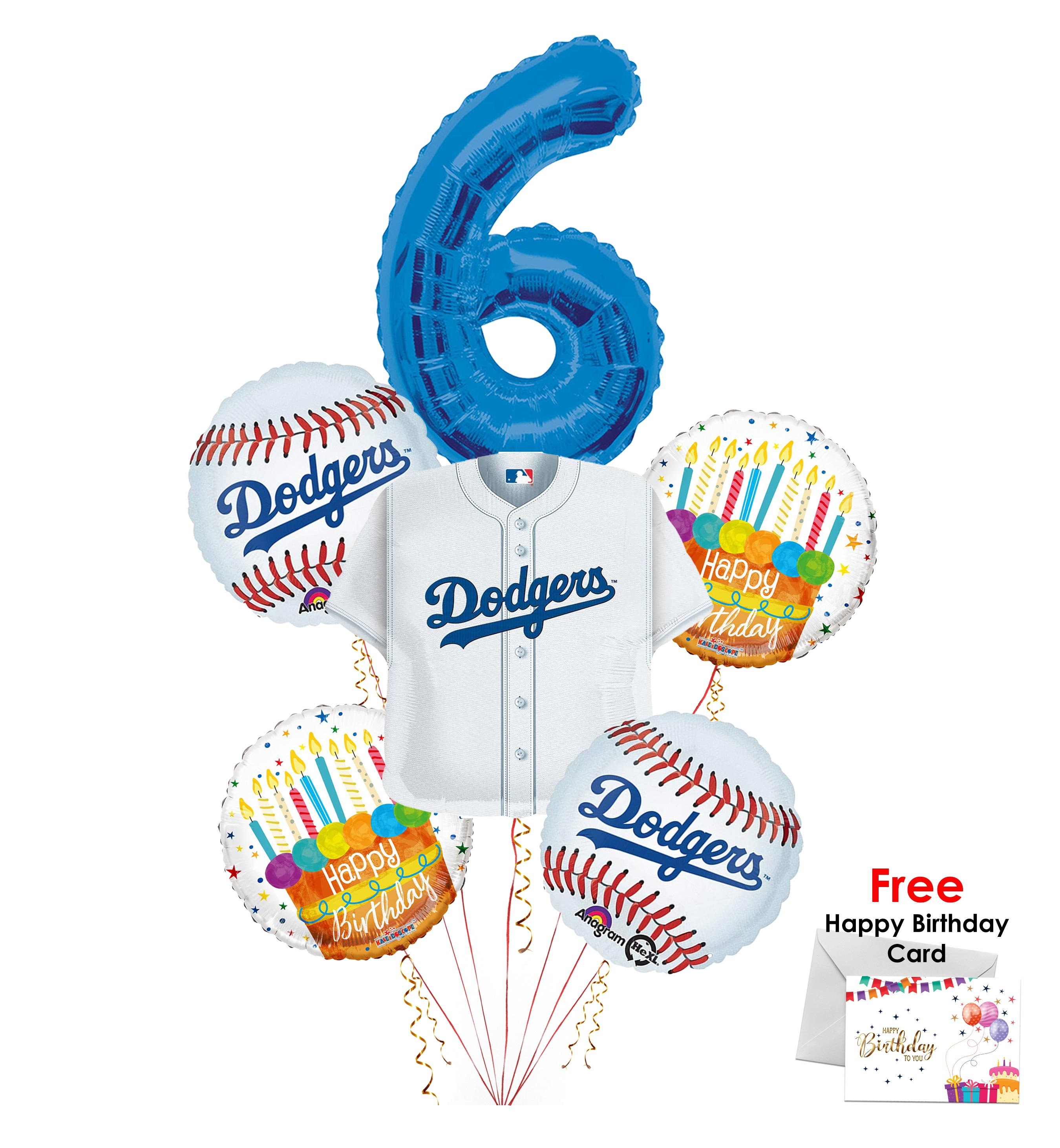 Los Angeles Dodgers Jersey 24 Mylar Foil Balloon