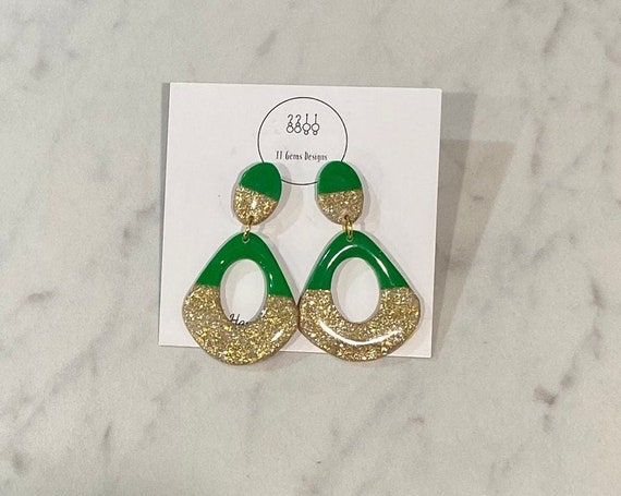 Dangle | Handmade | Polymer Clay Earrings | Lightweight | Hypoallergenic | Statement Earrings | Modern Jewelry
