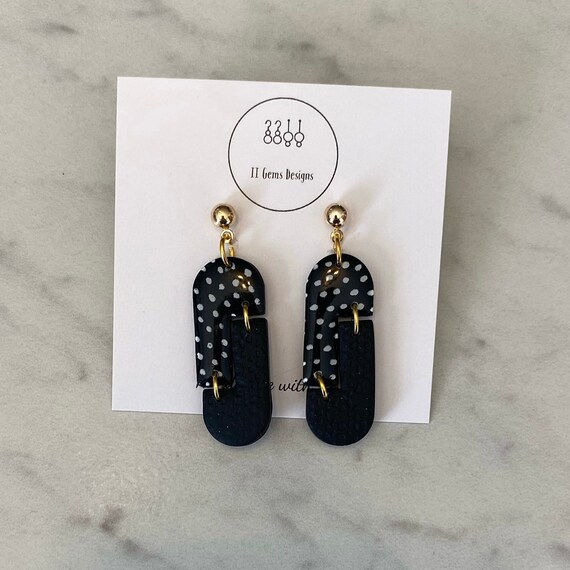 Handmade | Polymer Clay Earrings | Lightweight | Hypoallergenic | Statement Earrings | Modern Jewelry