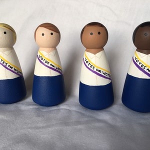 Suffragette, suffragist peg doll, votes for women, womens history