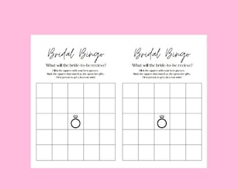 Bridal Shower Bingo
