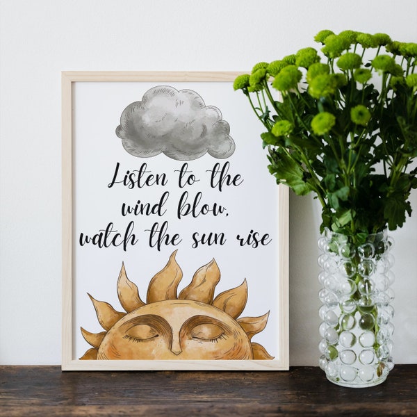 Listen to the wind blow watch the sun rise - Fleetwood Mac art print - The Chain
