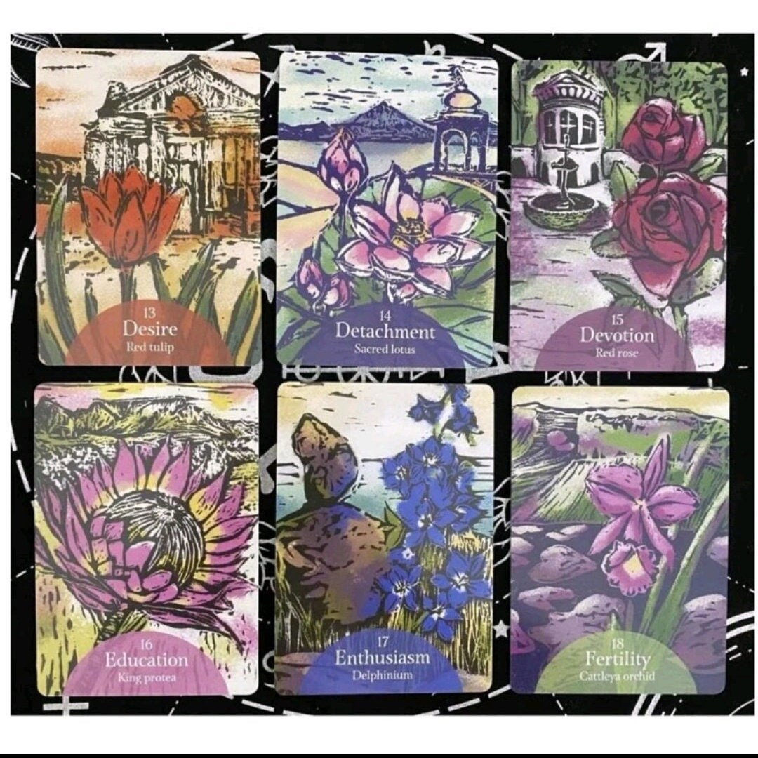 The Language of Flowers Oracle Cards Tarot Card Deck Etsy