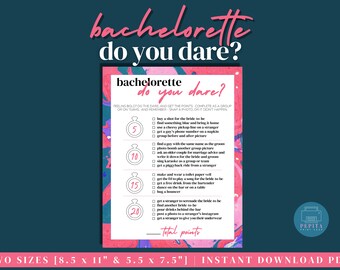 BACHELORETTE PARTY Do You Dare Bachelorette Printables Hen - Etsy