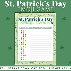 ST. PATRICK&#39;S DAY Emoji Game |