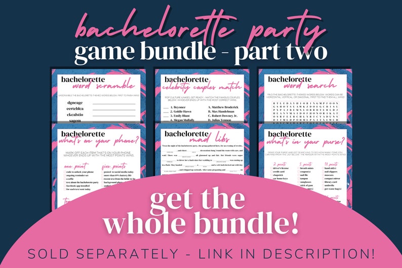 BACHELORETTE PARTY Word Scramble Bachelorette Printables - Etsy