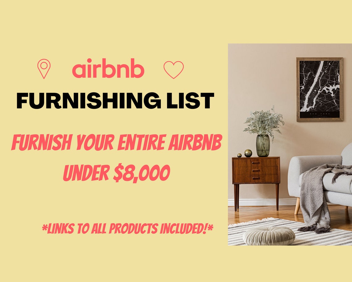 Airbnb Furnishing List With Product Links Furnish Your Airbnb Boho