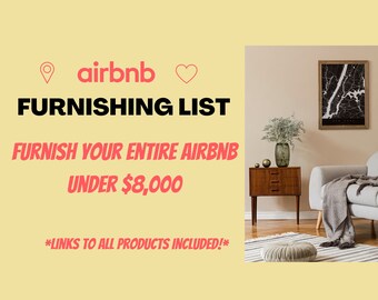Liste d'ameublement Airbnb avec liens de produits | Meublez votre Airbnb | Décor minimaliste Boho | Décoration d'intérieur Airbnb | Recommandations de décoration intérieure Airbnb