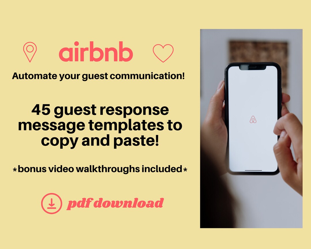 45 Airbnb Message Responses Templates Airbnb Guest Communication 45 Airbnb Messages 5star