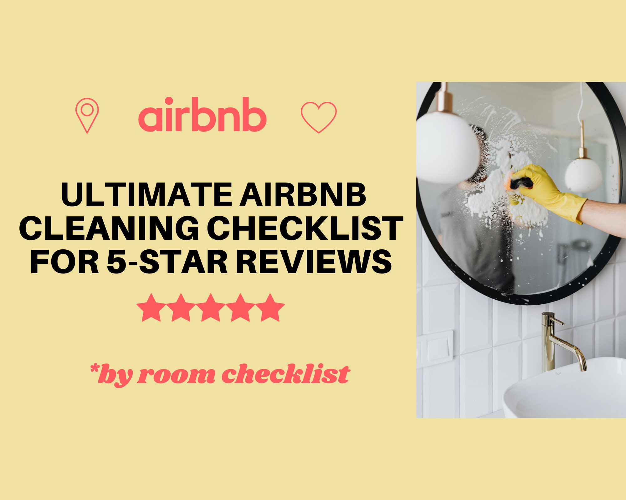 Ultimate Airbnb Cleaning Checklist for 5star Reviews Airbnb Cleaning