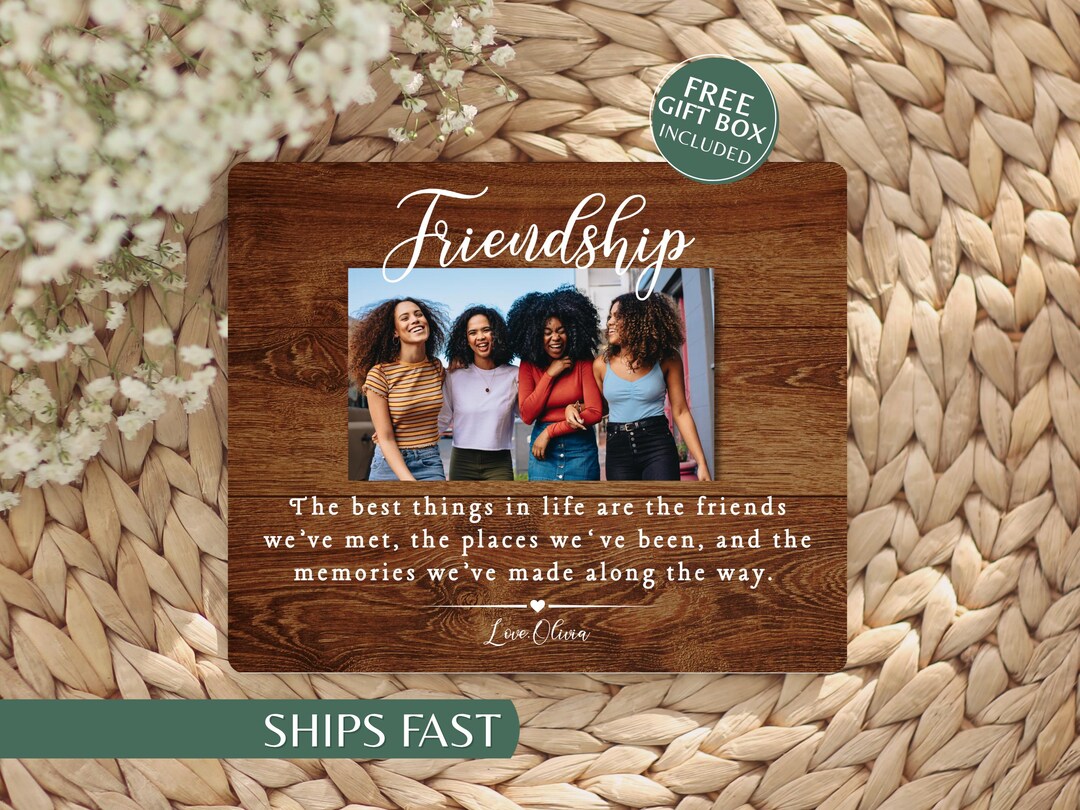Friends Photo Frame Reception Friendship Picture Frame Personalized, Custom Thank You Photo Board ...