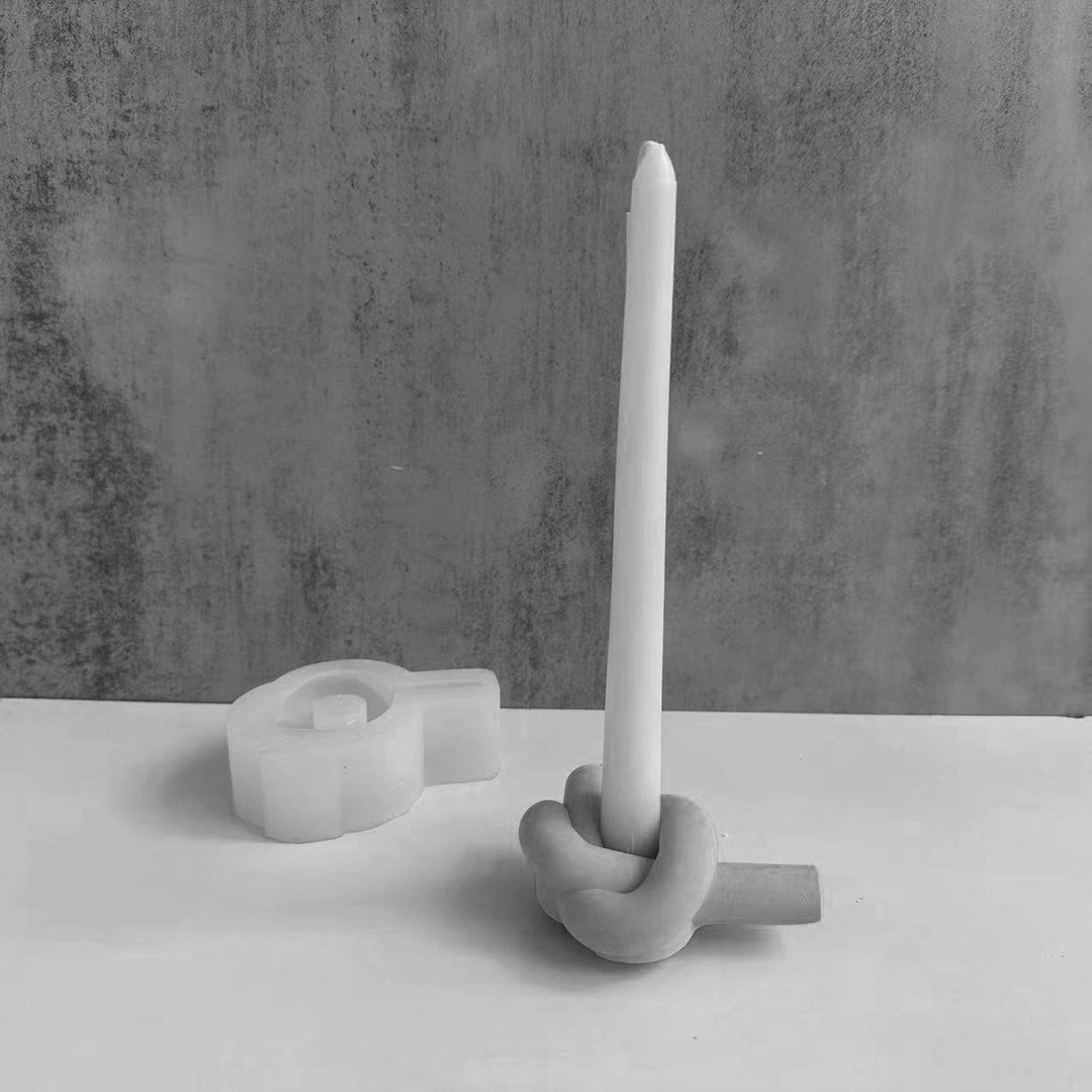 Knot Candle Holder Mold Concrete Cement Candle Holder Silicone Etsy