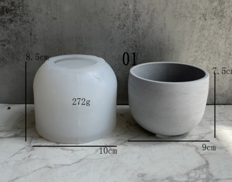 Cement Candle Vessel Silicone Mold DIY Concrete Candle Cup Etsy