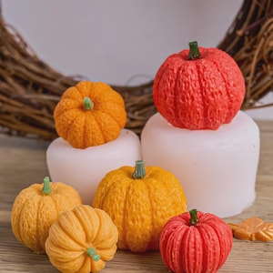 3D Pumpkin Candle moldHalloween Ornaments Silicone Mold DIY Scented Candle Making Tools Plaster Resin Chocolate Molds Home Decor