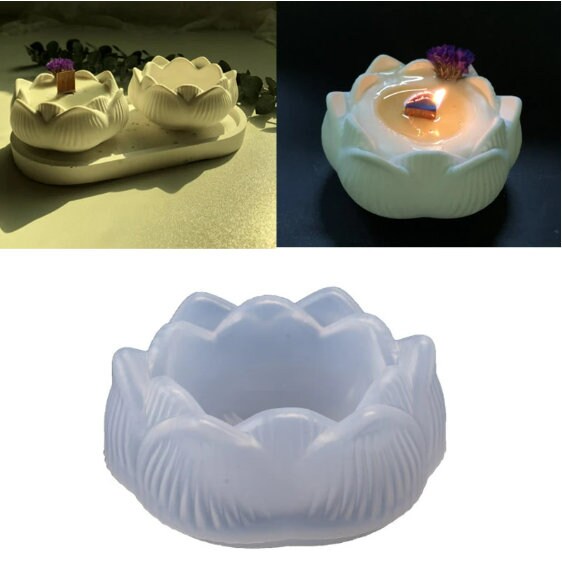 3D silicone Lotus flower candle mold - lotus soap resin mold - homemad –  The Handmade Charm