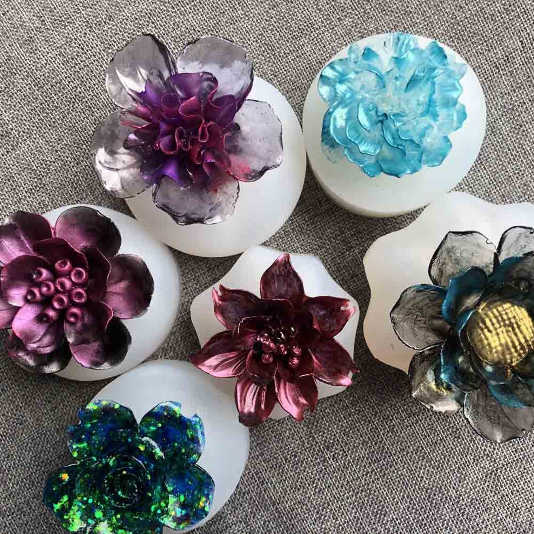 Flower Mold Flower Candle Mold Flower Resin Mold Rose Flower Etsy