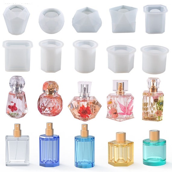 Perfume Bottle Shape Candle Silicone Mold DIY Handmade Soap Gypsum Resin  Crafts Making Mould Home Decoration 