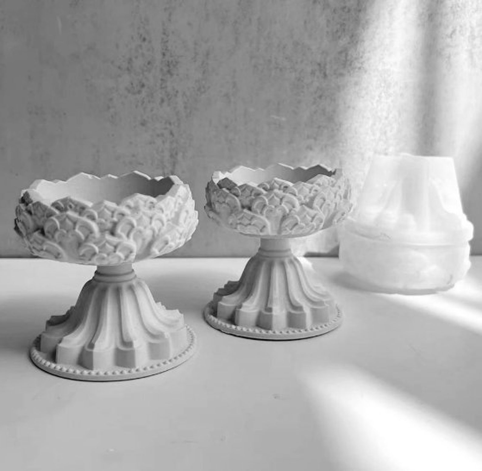 DIY Lotus Candle Holder Silicone Molds Handmade Plaster Cement Etsy