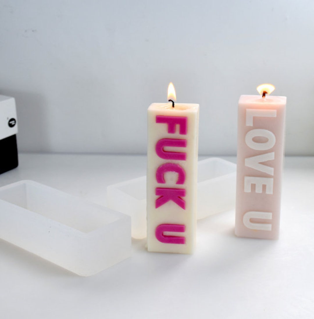 Fuck U LOVE U Letter Candle Mold Slang Word Candle Mold English Phrases