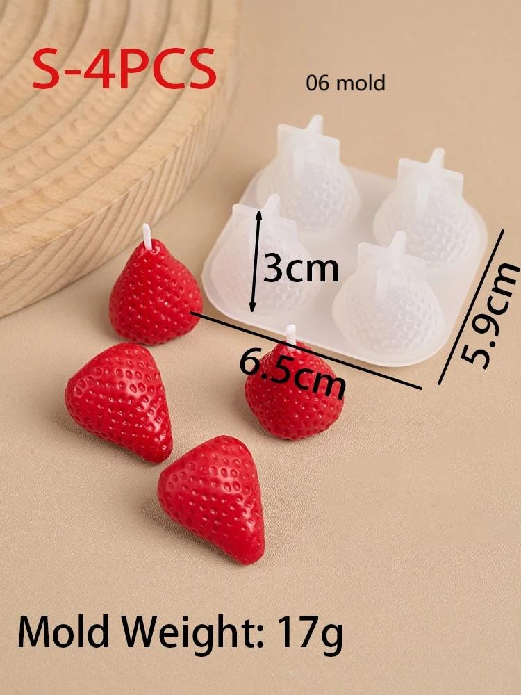 Stampo in silicone per fragole, set di stampi per piccoli