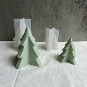 Christmas Tree Silicone Molds for DIY Handmade Aroma Gypsum Scented Candle Mould Christmas Decorations Home Decor Crafts