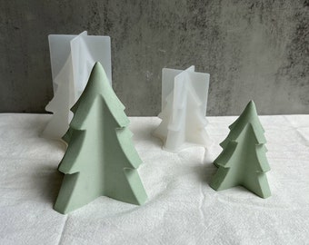 Christmas Tree Silicone Molds for DIY Handmade Aroma Gypsum Scented Candle Mould Christmas Decorations Home Decor Crafts