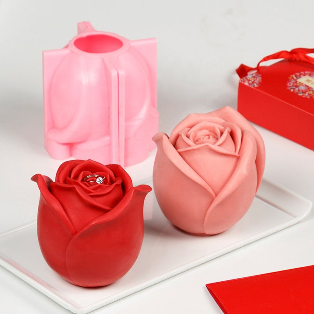 Valentine's Day Heart Silicone Mold Rose Flowers DIY Fondant Soap Making  Chocolate Mould Handmade Candle Polymer Clay Molds Tool