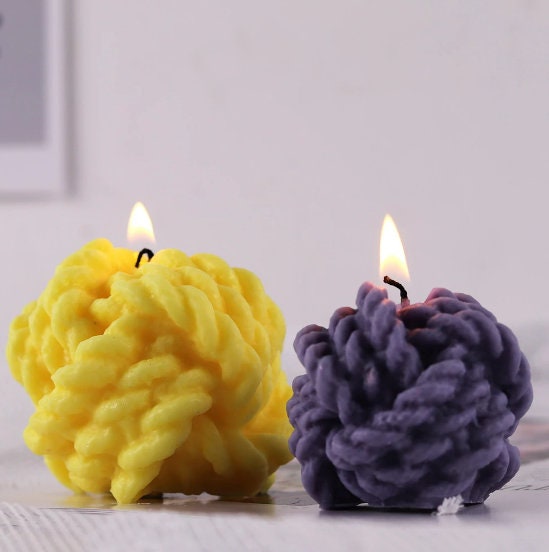 Exquisite Candle Mold-knitting Wool Ball Candle Mould-cylinder