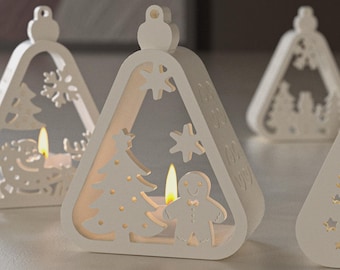 Silicone mold Christmas, Decorative Lamp, Tealight Holder, Resin mold, Santa Claus,Snowman Christmas Tree, Elk, Christmas decoration