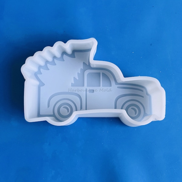 Truck Christmas tree car Freshie Mold,  Christmas tree Car Freshie Mold - truck Silicone Molds Oven Safe Mold For Aroma Beads