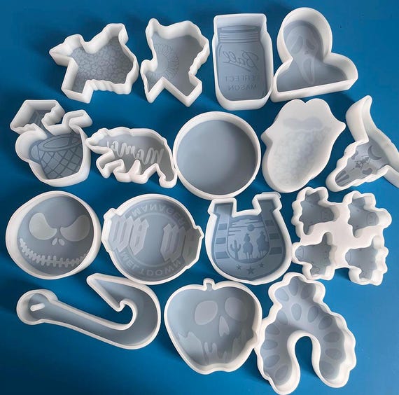 Car Freshie Molds Silicone Epoxy Resin Molds round cow bear Molds For Aroma Beads - Candle Molds Soap Mold