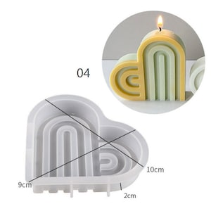 Rainbow Arch Candle Silicone Mold DIY Rainbow Bridge Geometry Candle Making Soap Resin Plaster Mould Art Craft Home Decor #4