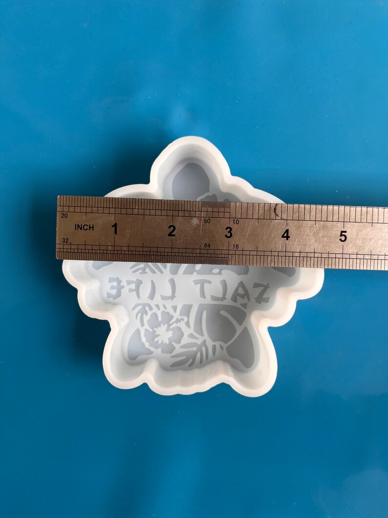 Flower sea turtle Car Freshie Mold - beach Silicone Epoxy Resin Molds - sea turtle Molds For Aroma Beads - Candle Molds - Soap Mold image 2