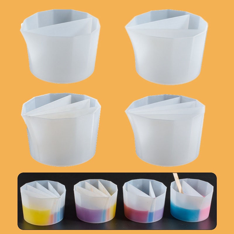 SILICONE MIXING CUP, 5 COMPARTMENT AUTO MIXING CUP FOR SOAP