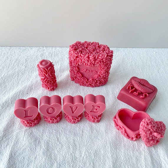 Diy Silicone Candle Mold Rose Ball Aromatherapy Candle Soap Mould