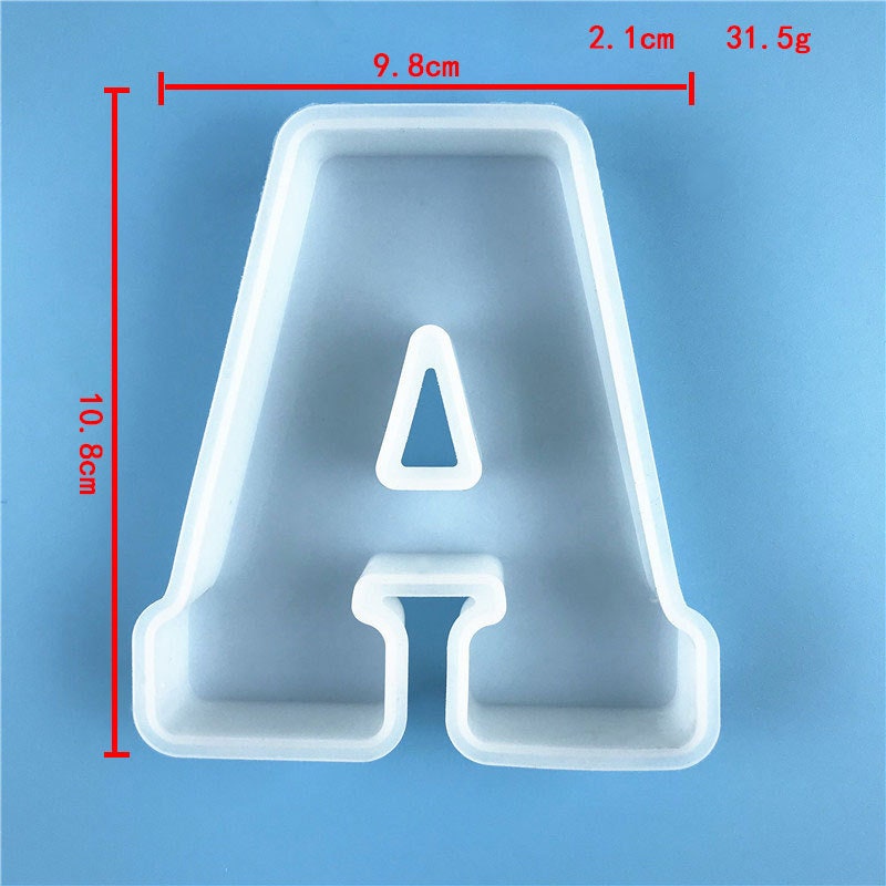 4''letter Mold 26 Letters Silicone Mold Alphabet Resin Etsy