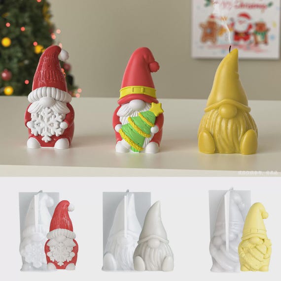 MGM Trading - Moule à bougie en Siliconen pour nain de Noël – Outils de bricolage MGM Trading - Moule à bougie en Siliconen pour nain de Noël – Outils de bricolage