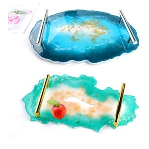 Large Tray Silicone Mold Polygon Crystal Epoxy Resin Casting Molds DIY Handmade Craft Clay Mould Tool handle Table Decoration Supplies image 2