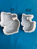 Christmas Car Freshie Mold, Silicone Epoxy Resin Molds - Silicone Molds For Aroma Beads - Candle Molds - Soap Mold