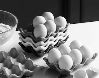 Concrete Egg dish Silicone Mold Plaster Cement egg tray Mold Colorful Resin Clay Mold 6 cavities Egg Holder Mold Resin mold