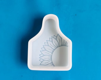 Moule pour étiquette de vache tournesol - Moules frais de voiture - Moules en résine époxy silicone - Moules en silicone pour perles aromatiques - Moules à bougies - Moule à savon